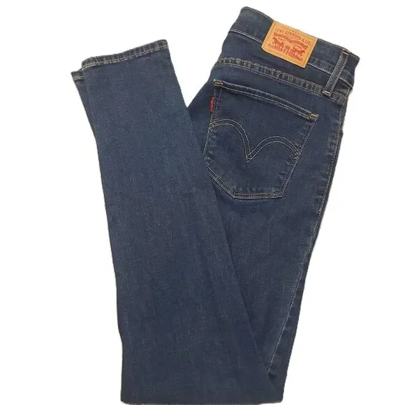 Levis Curvy Skinny Womens 29 (29X29) Jeans Mid Rise Stretch Blue Denim - Picture 8 of 11